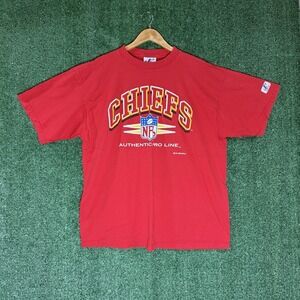 VTG Kansas City Chiefs 1996 NFL Football Shirt Made In USA Mens XL Logo Athletic